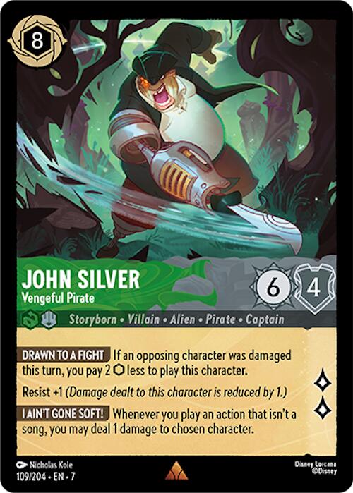 John Silver - Vengeful Pirate (109/204) [Archazia's Island] | Cards and Coasters CA