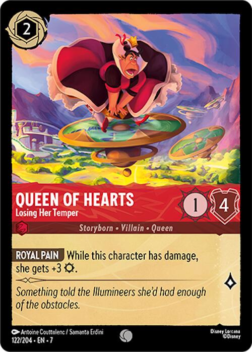 Queen of Hearts - Losing Her Temper (122/204) [Archazia's Island] | Cards and Coasters CA