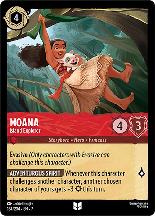 Moana - Island Explorer (134/204) [Archazia's Island] | Cards and Coasters CA