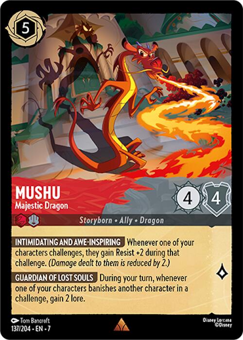 Mushu - Majestic Dragon (137/204) [Archazia's Island] | Cards and Coasters CA