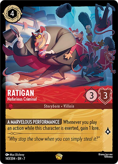Ratigan - Nefarious Criminal (143/204) [Archazia's Island] | Cards and Coasters CA