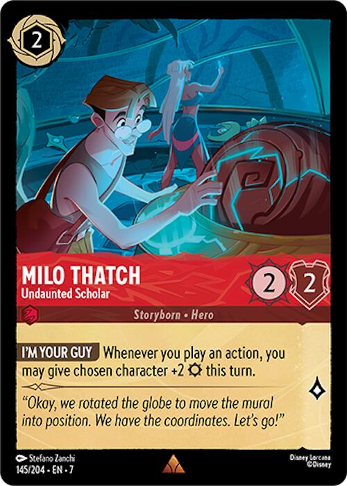 Milo Thatch - Undaunted Scholar (145/204) [Archazia's Island] | Cards and Coasters CA