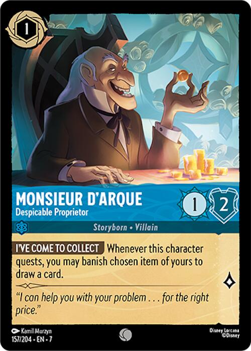 Monsieur D'Arque - Despicable Proprietor (157/204) [Archazia's Island] | Cards and Coasters CA