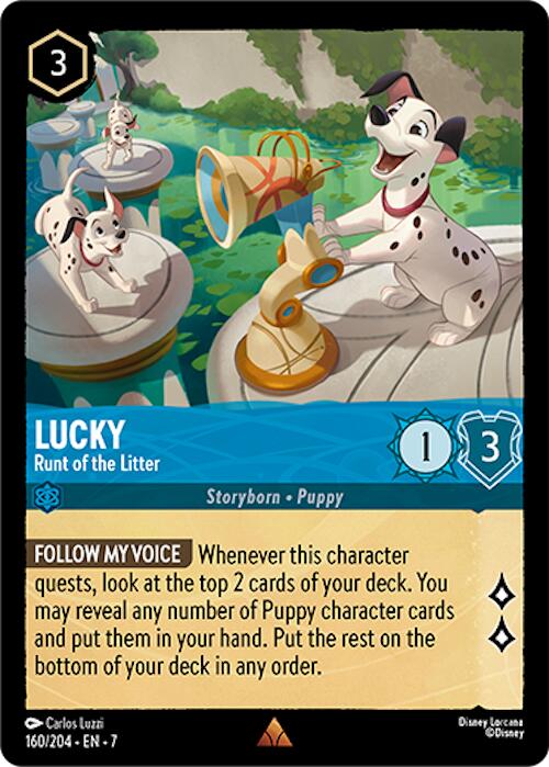 Lucky - Runt of the Litter (160/204) [Archazia's Island] | Cards and Coasters CA
