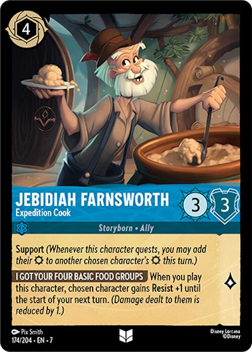 Jebidiah Farnsworth - Expedition Cook (174/204) [Archazia's Island] | Cards and Coasters CA