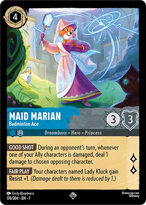 Maid Marian - Badminton Ace (176/204) [Archazia's Island] | Cards and Coasters CA