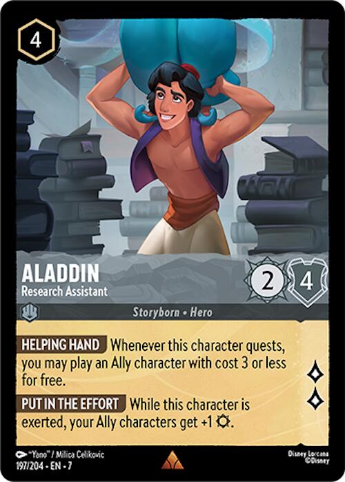 Aladdin - Research Assistant (197/204) [Archazia's Island] | Cards and Coasters CA