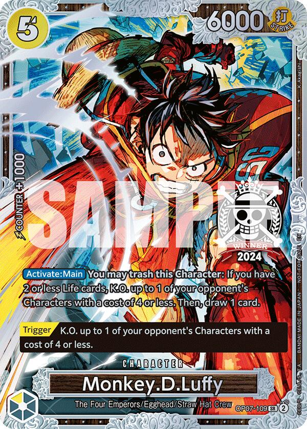 Monkey.D.Luffy (Championship 2024 World Final 2nd Place) [One Piece Promotion Cards] | Cards and Coasters CA