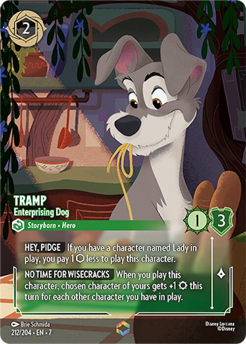 Tramp - Enterprising Dog (Enchanted) (212/204) [Archazia's Island] | Cards and Coasters CA