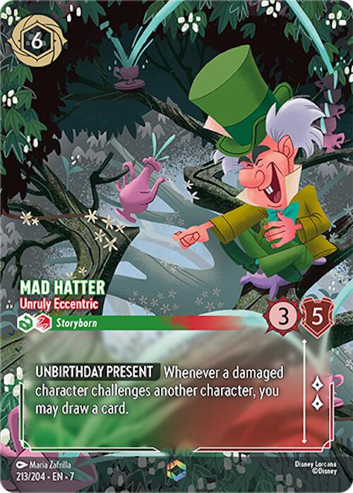 Mad Hatter - Unruly Eccentric (Enchanted) (213/204) [Archazia's Island] | Cards and Coasters CA