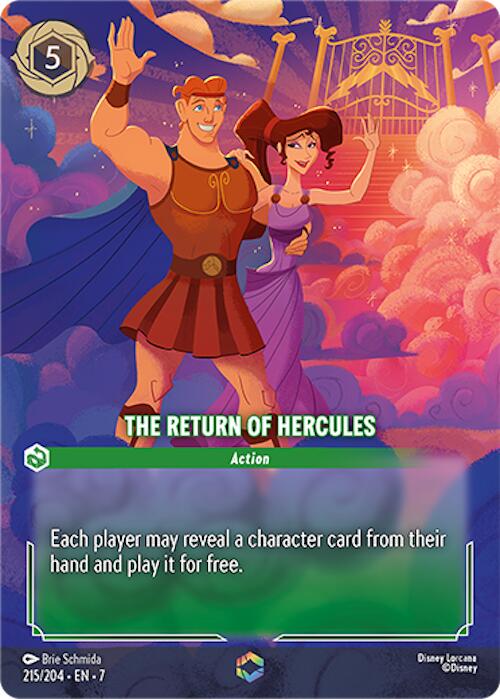 The Return of Hercules (Enchanted) (215/204) [Archazia's Island] | Cards and Coasters CA