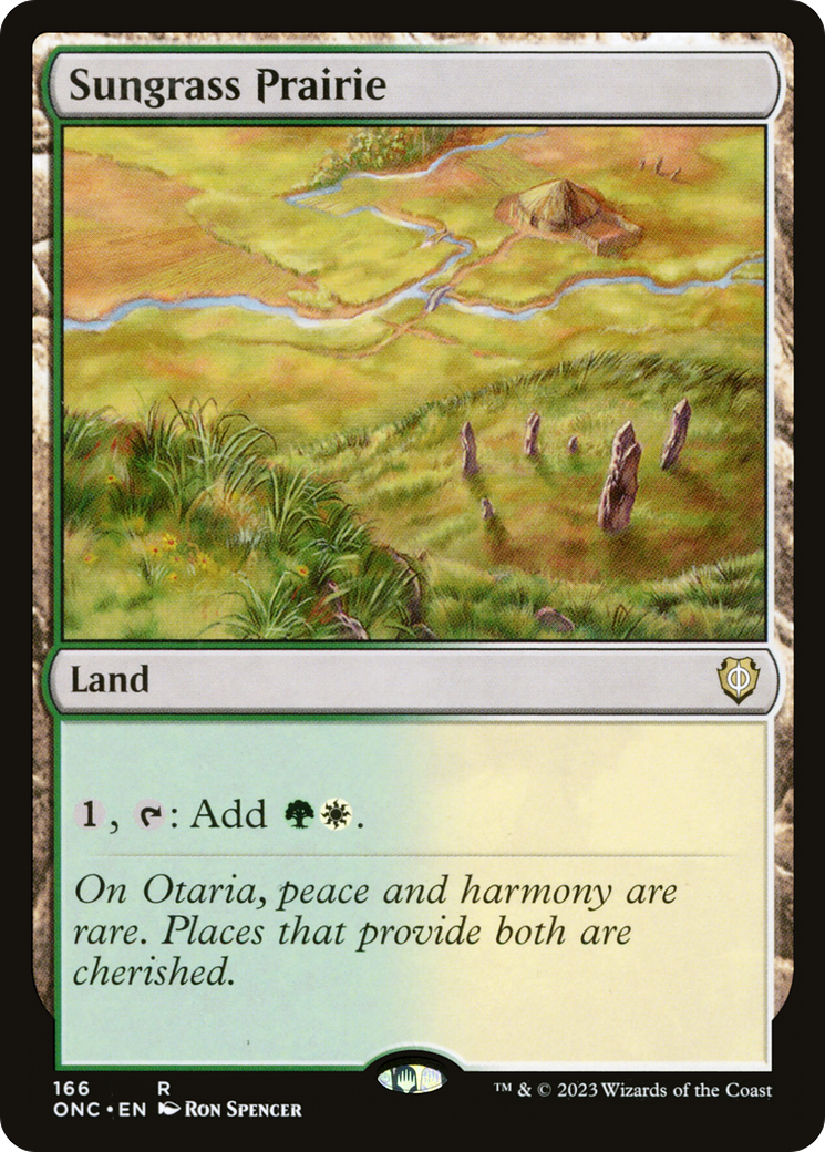 Sungrass Prairie [Phyrexia: All Will Be One Commander] | Cards and Coasters CA