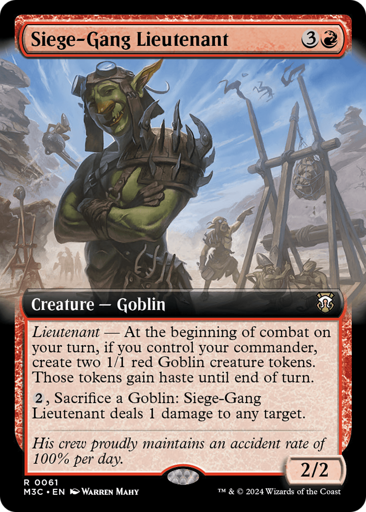 Siege-Gang Lieutenant (Extended Art) [Modern Horizons 3 Commander] | Cards and Coasters CA