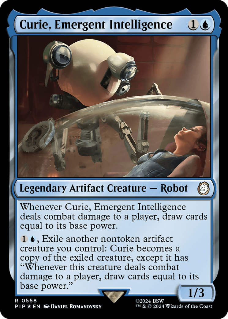 Curie, Emergent Intelligence (Surge Foil) [Fallout] | Cards and Coasters CA