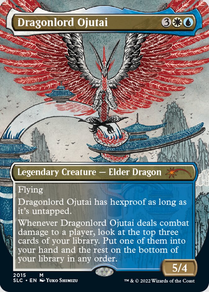 Dragonlord Ojutai (Borderless) [Secret Lair Countdown Kit] | Cards and Coasters CA