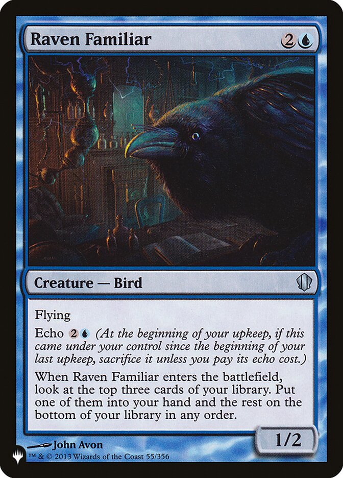 Raven Familiar [The List] | Cards and Coasters CA