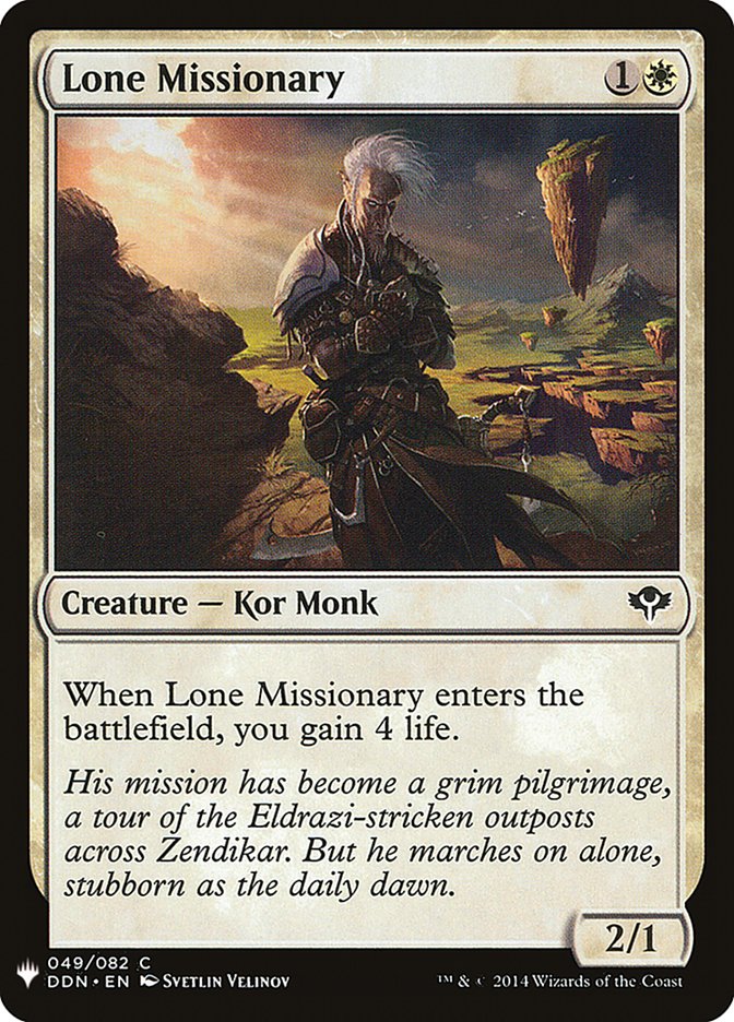 Lone Missionary [Mystery Booster] | Cards and Coasters CA