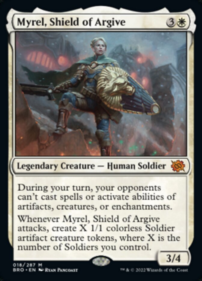 Myrel, Shield of Argive (Promo Pack) [The Brothers' War Promos] | Cards and Coasters CA