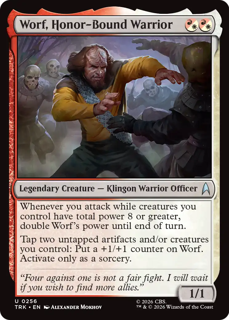 Worf, Honor-Bound Warrior [Star Trek] | Cards and Coasters CA