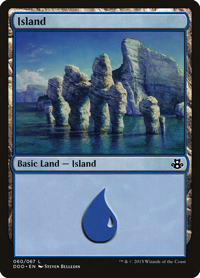 Island (60) [Duel Decks: Elspeth vs. Kiora] | Cards and Coasters CA