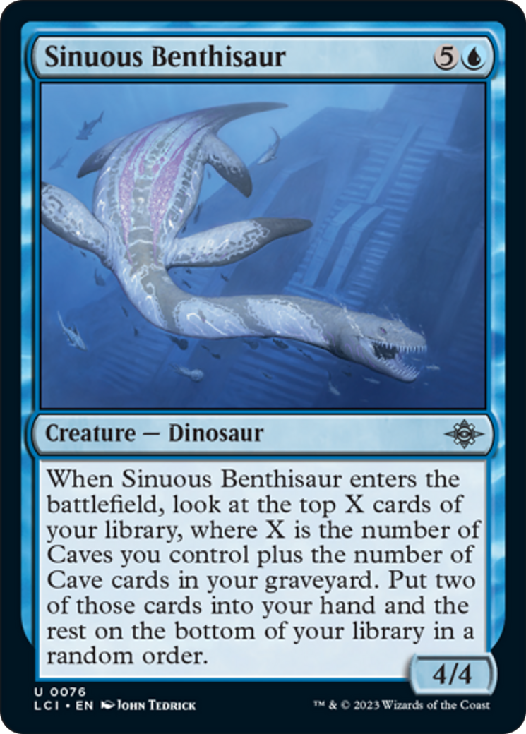 Sinuous Benthisaur [The Lost Caverns of Ixalan] | Cards and Coasters CA