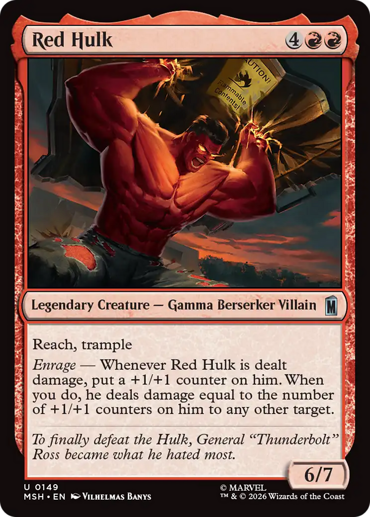 Red Hulk [Marvel Super Heroes] | Cards and Coasters CA