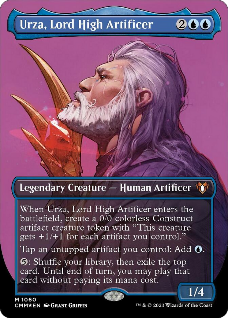 Urza, Lord High Artificer (Borderless Textured Foil Frame Break) [Commander Masters] | Cards and Coasters CA