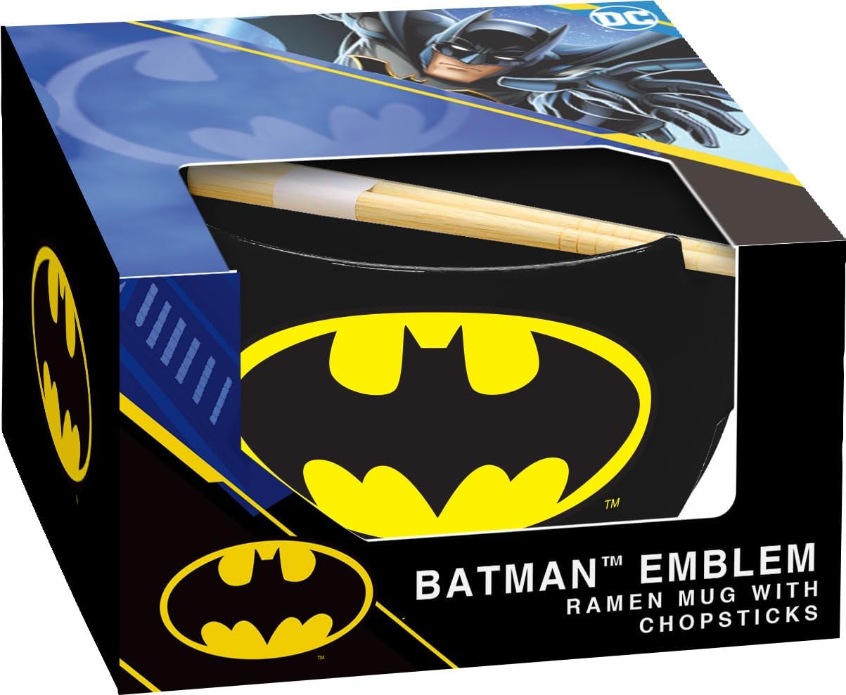 Bat man Emblem Ramen and Chopsticks set | Cards and Coasters CA