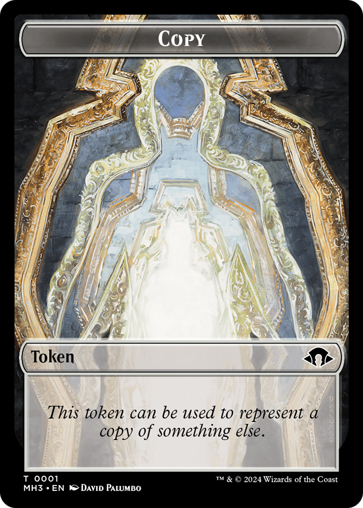 Beast (0016) (Ripple Foil) // Copy Double-Sided Token [Modern Horizons 3 Commander Tokens] | Cards and Coasters CA
