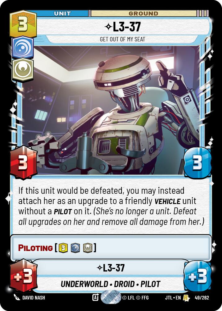L3-37 - Get Out Of My Seat (049/262) (049/262) [Jump to Lightspeed] | Cards and Coasters CA