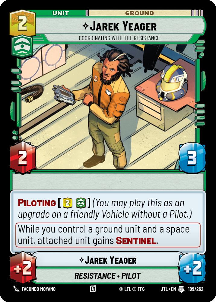 Jarek Yeager - Coordinating With The Resistance (109/262) (109/262) [Jump to Lightspeed] | Cards and Coasters CA