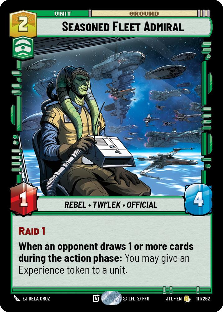 Seasoned Fleet Admiral (111/262) (111/262) [Jump to Lightspeed] | Cards and Coasters CA