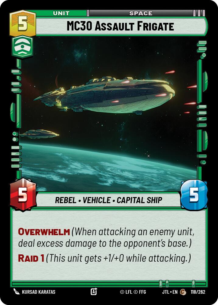 MC30 Assault Frigate (118/262) (118/262) [Jump to Lightspeed] | Cards and Coasters CA