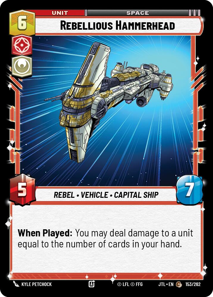Rebellious Hammerhead (153/262) (153/262) [Jump to Lightspeed] | Cards and Coasters CA