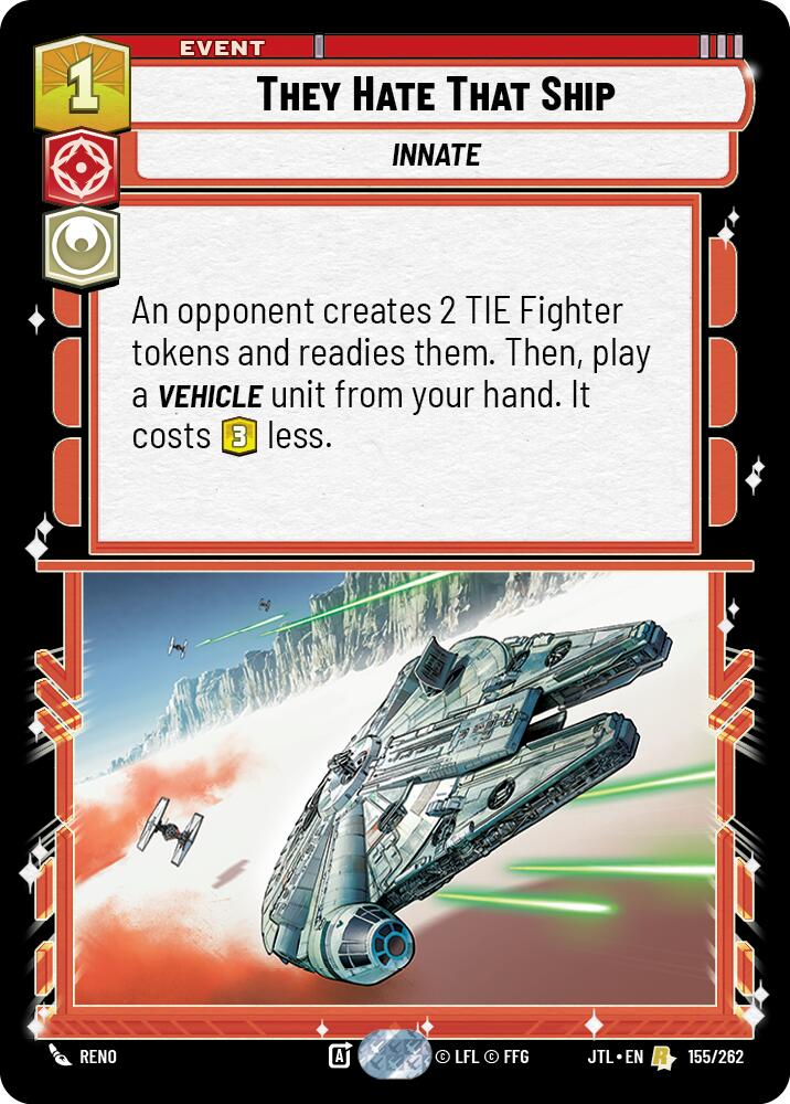They Hate That Ship (155/262) (155/262) [Jump to Lightspeed] | Cards and Coasters CA