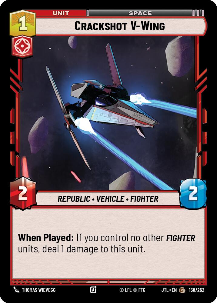 Crackshot V-Wing (158/262) (158/262) [Jump to Lightspeed] | Cards and Coasters CA