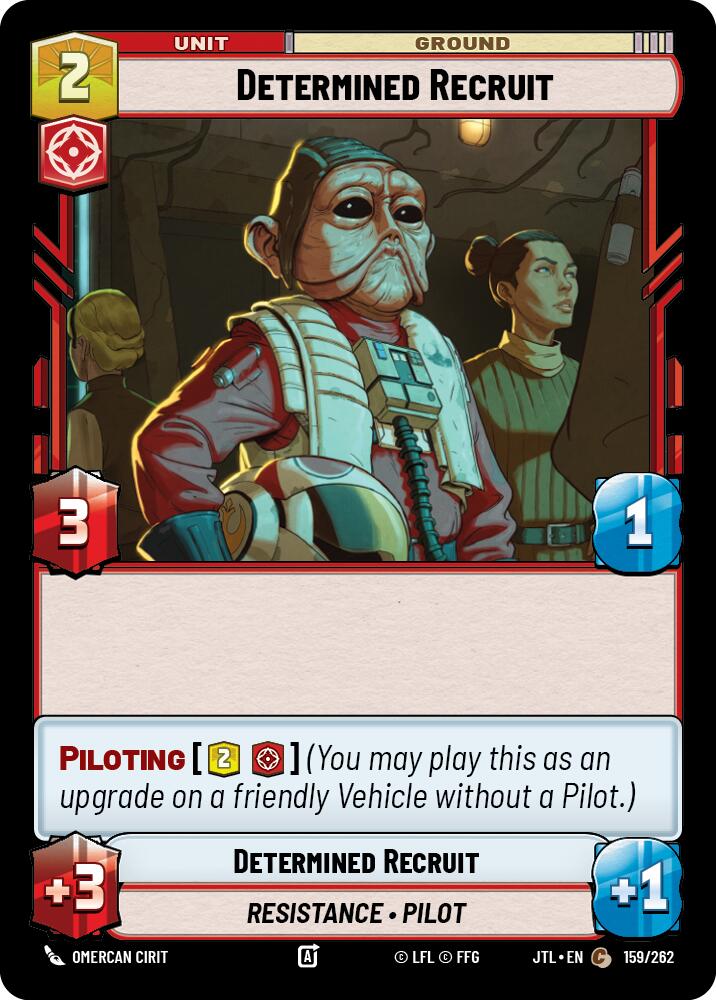 Determined Recruit (159/262) (159/262) [Jump to Lightspeed] | Cards and Coasters CA