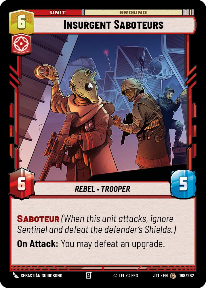 Insurgent Saboteurs (168/262) (168/262) [Jump to Lightspeed] | Cards and Coasters CA