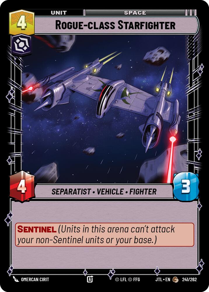 Rogue-class Starfighter (241/262) (241/262) [Jump to Lightspeed] | Cards and Coasters CA