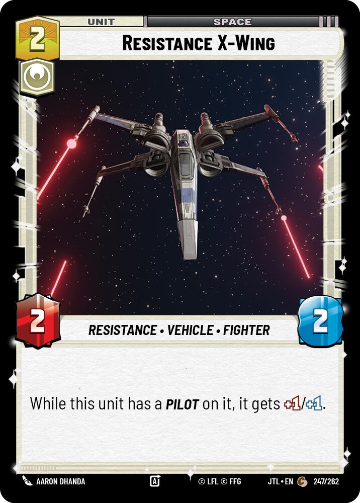 Resistance X-Wing (247/262) (247/262) [Jump to Lightspeed] | Cards and Coasters CA