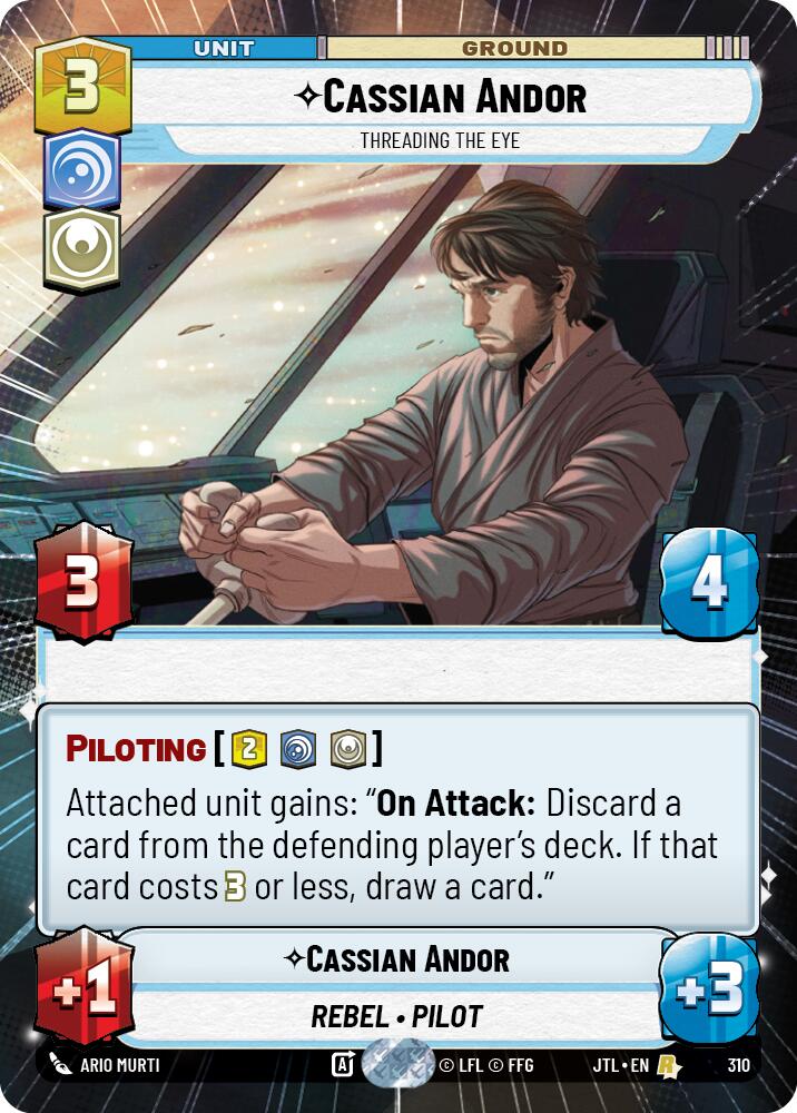 Cassian Andor - Threading the Eye (310) (Hyperspace) (310) [Jump to Lightspeed] | Cards and Coasters CA