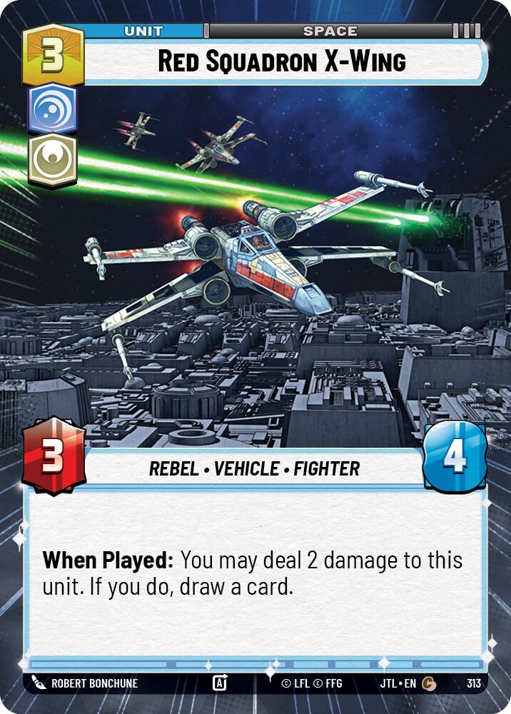 Red Squadron X-Wing (313) (Hyperspace) (313) [Jump to Lightspeed] | Cards and Coasters CA