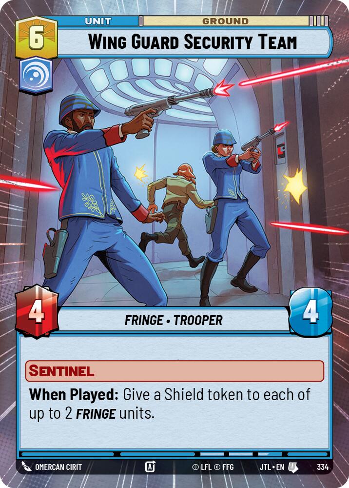 Wing Guard Security Team (334) (Hyperspace) (334) [Jump to Lightspeed] | Cards and Coasters CA