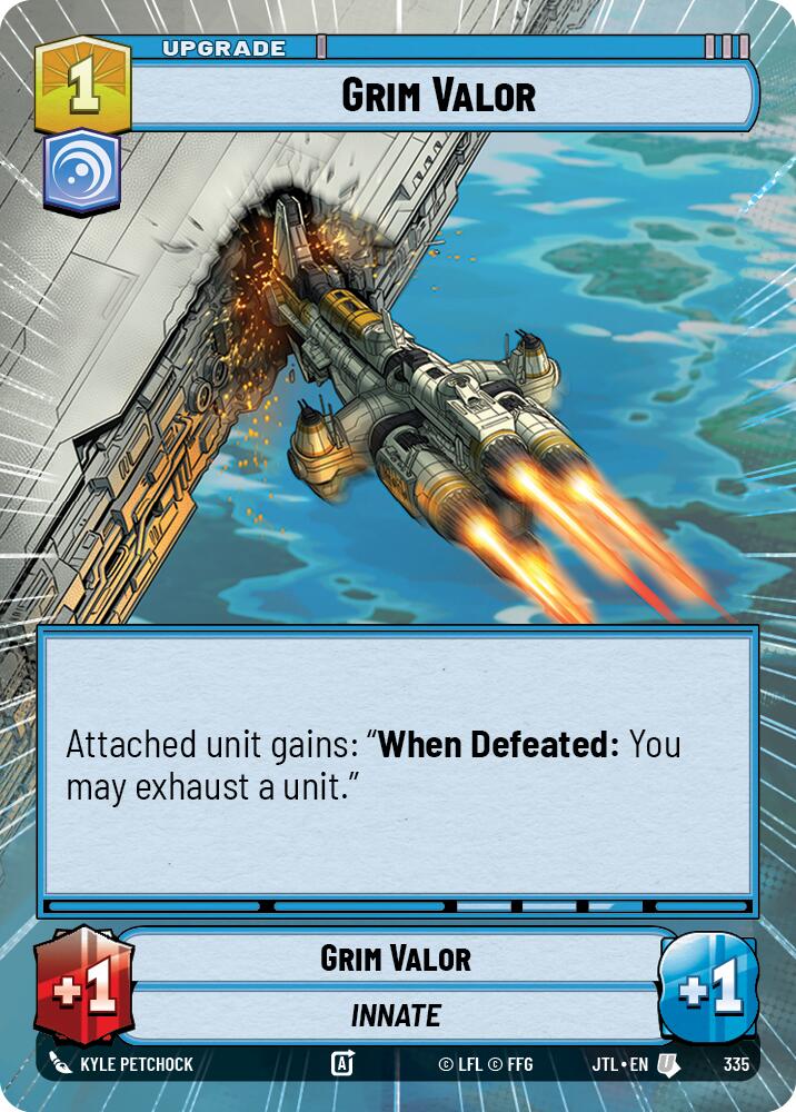Grim Valor (335) (Hyperspace) (335) [Jump to Lightspeed] | Cards and Coasters CA