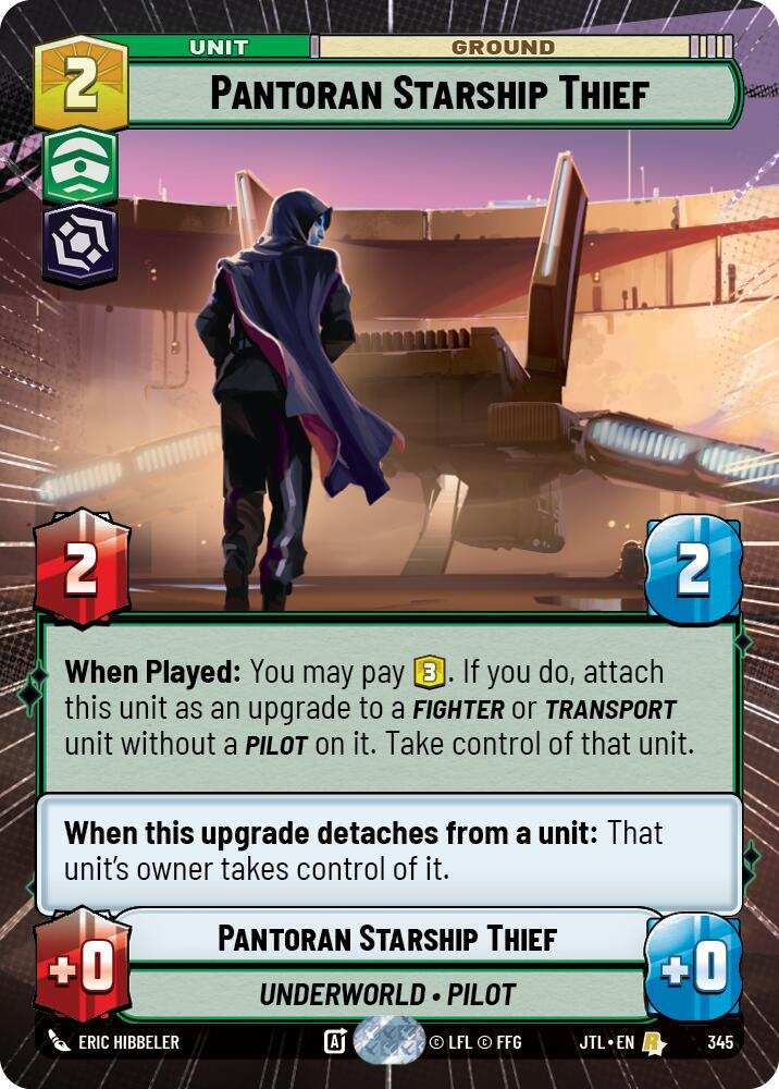 Pantoran Starship Thief (345) (Hyperspace) (345) [Jump to Lightspeed] | Cards and Coasters CA