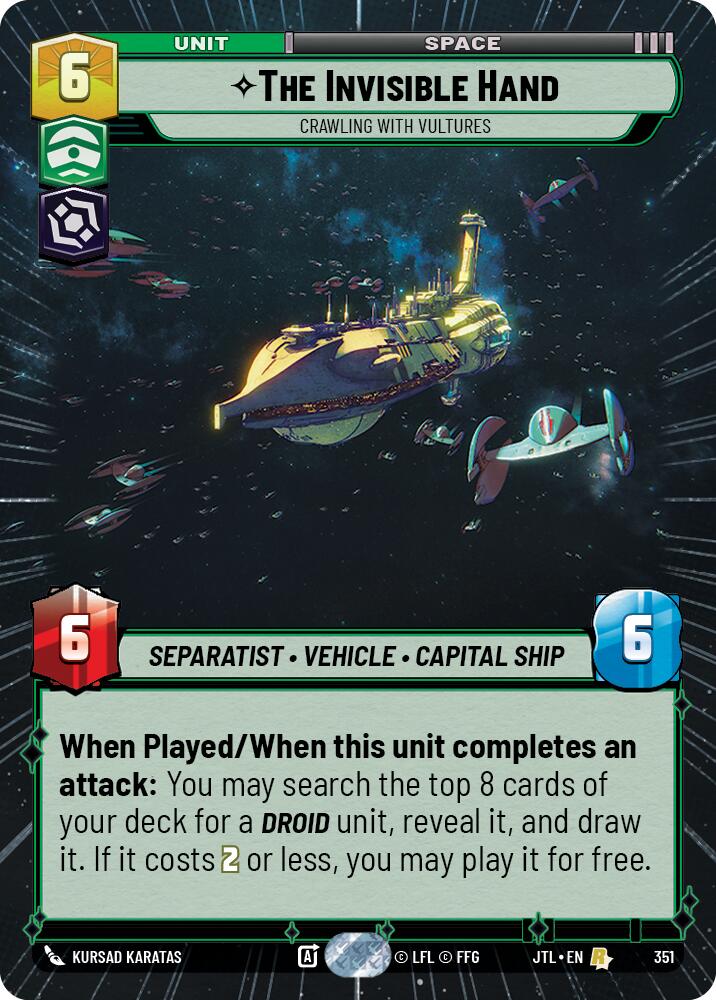 The Invisible Hand - Crawling With Vultures (351) (Hyperspace) (351) [Jump to Lightspeed] | Cards and Coasters CA