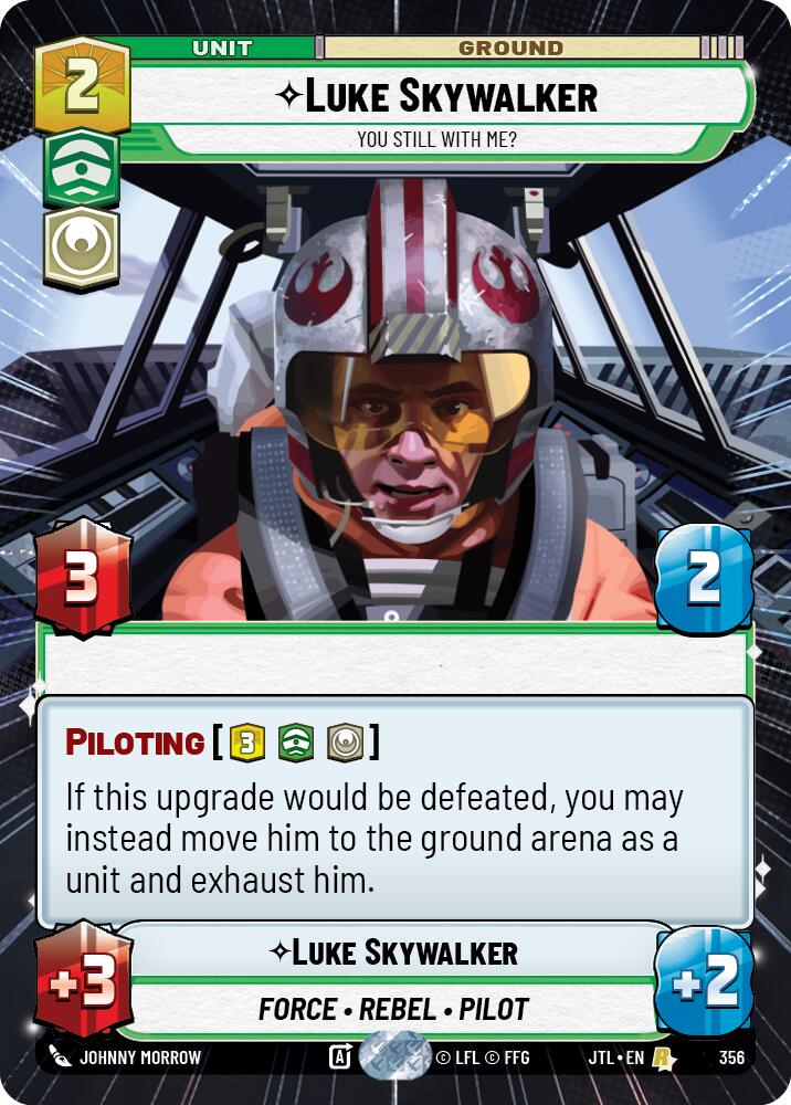 Luke Skywalker - You Still With Me? (356) (Hyperspace) (356) [Jump to Lightspeed] | Cards and Coasters CA