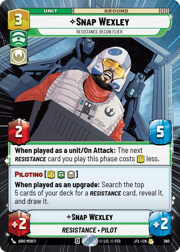 Snap Wexley - Resistance Recon Flier (360) (Hyperspace) (360) [Jump to Lightspeed] | Cards and Coasters CA
