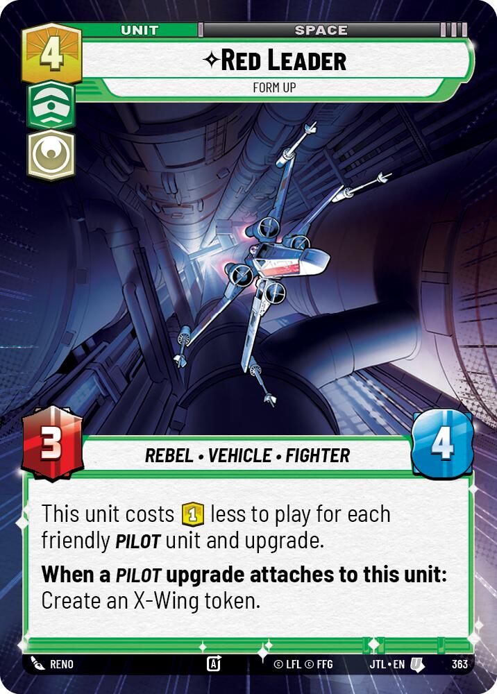 Red Leader - Form Up (363) (Hyperspace) (363) [Jump to Lightspeed] | Cards and Coasters CA