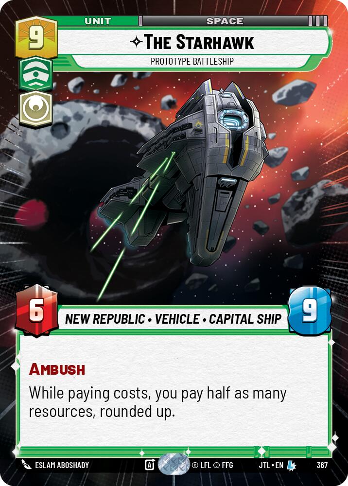 The Starhawk - Prototype Battleship (367) (Hyperspace) (367) [Jump to Lightspeed] | Cards and Coasters CA